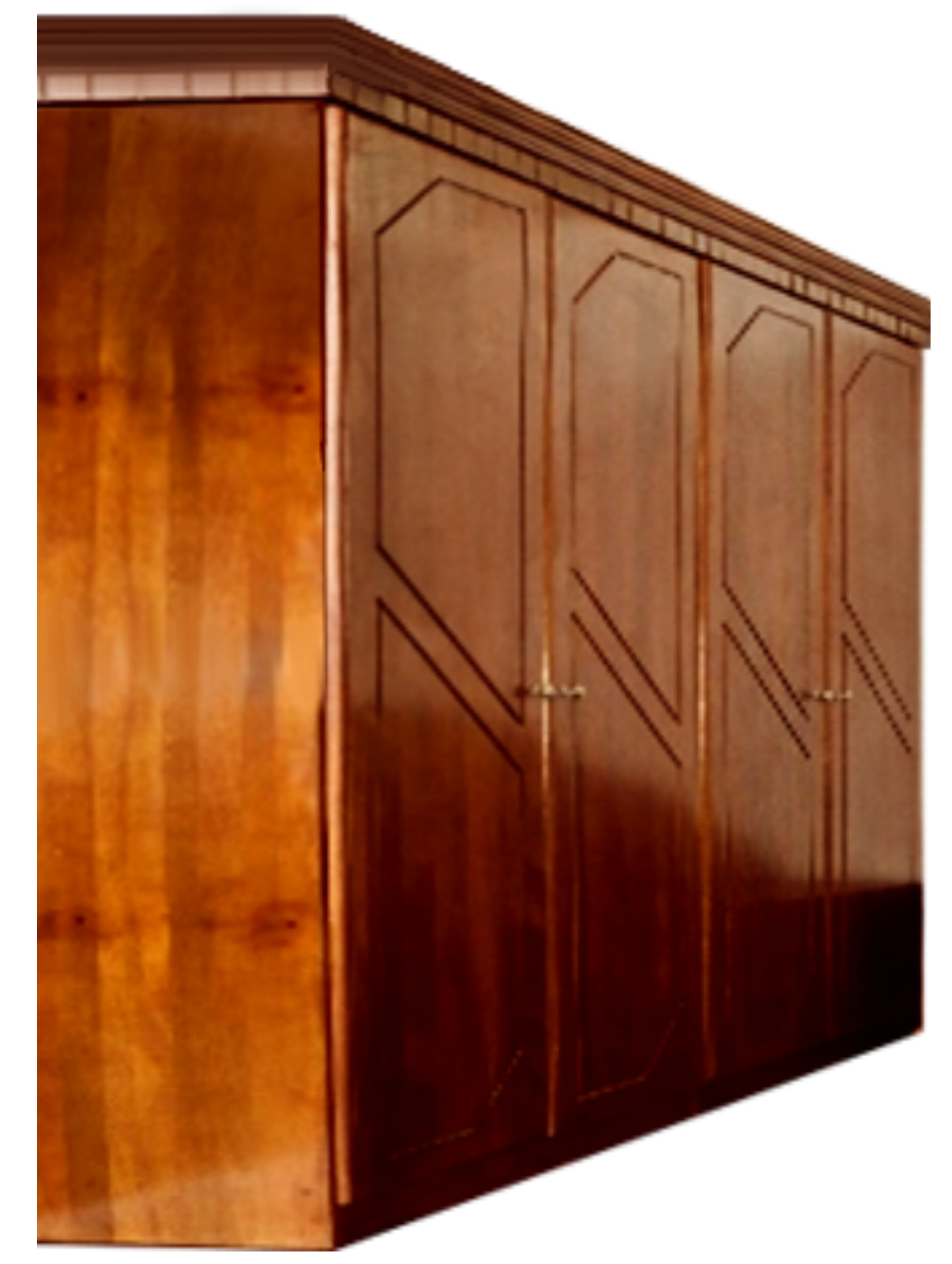 4 door brown cabinet